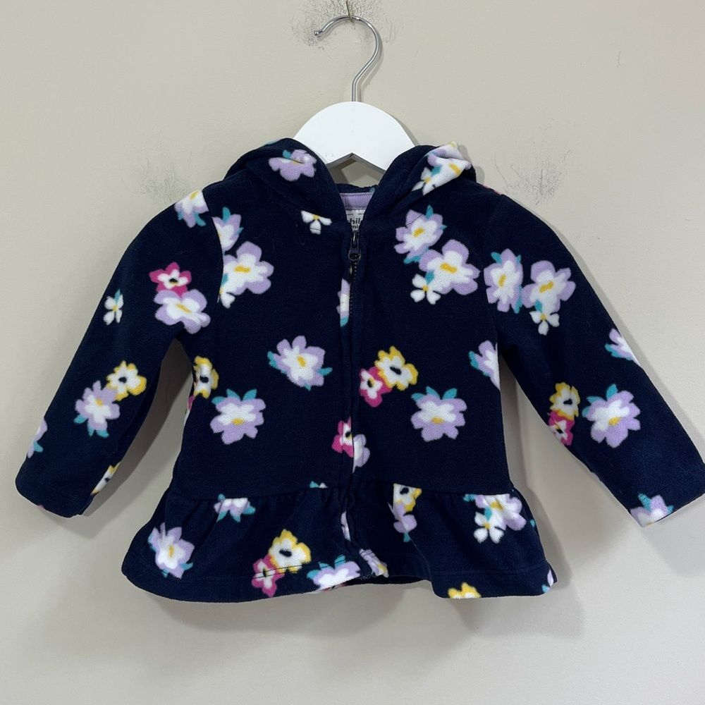 Child of Mine by Carter’s Baby Girl Zip up Fleece Jacket Size 6-9 months